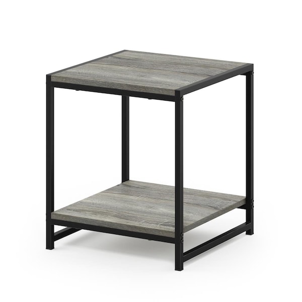 Furinno Camnus Modern Living 2-Tier End Table, French Oak Grey FM19122GYW - main